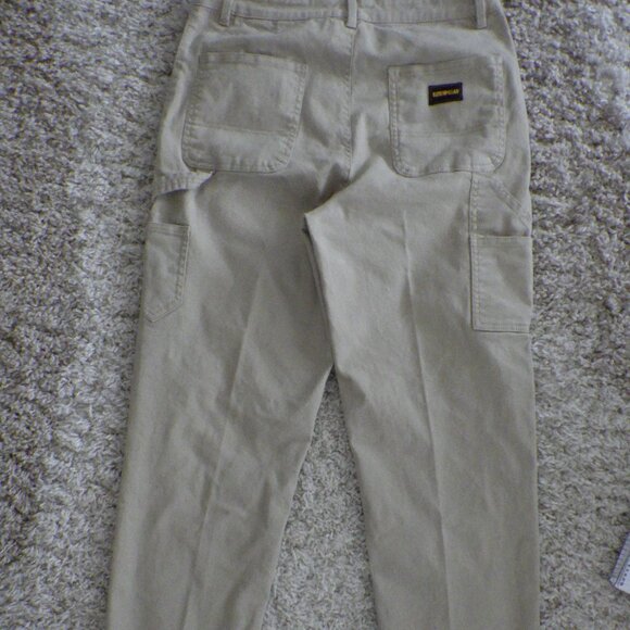 Caterpillar Women's Utility Workwear Jeans Pant Beige Stretch Straight Leg Sz 8 - Picture 3 of 14